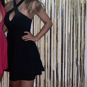 Lulus formal black cut-out dress